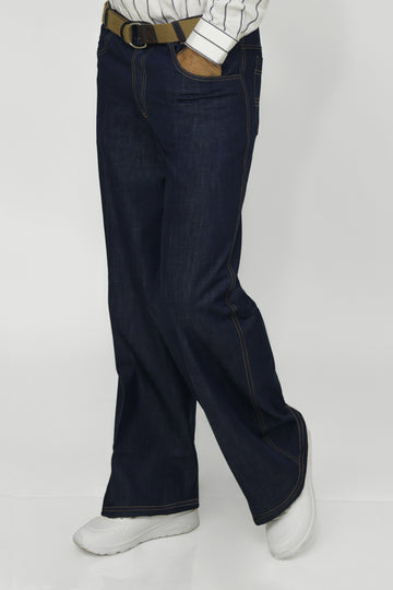 Indi- Men's wide leg denim