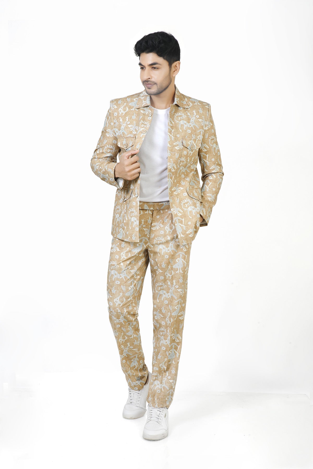 Aspen - Men's hemp printed jacket thumbnail 2