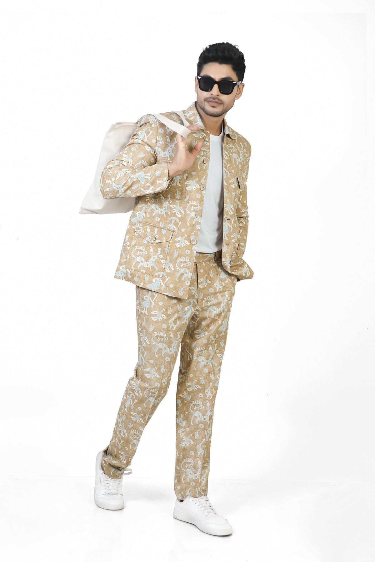 Aspen - Men's hemp printed jacket thumbnail 3