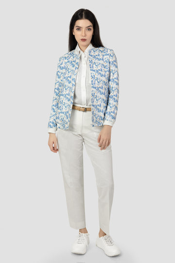 Feba- Women's Linen Bomber jacket