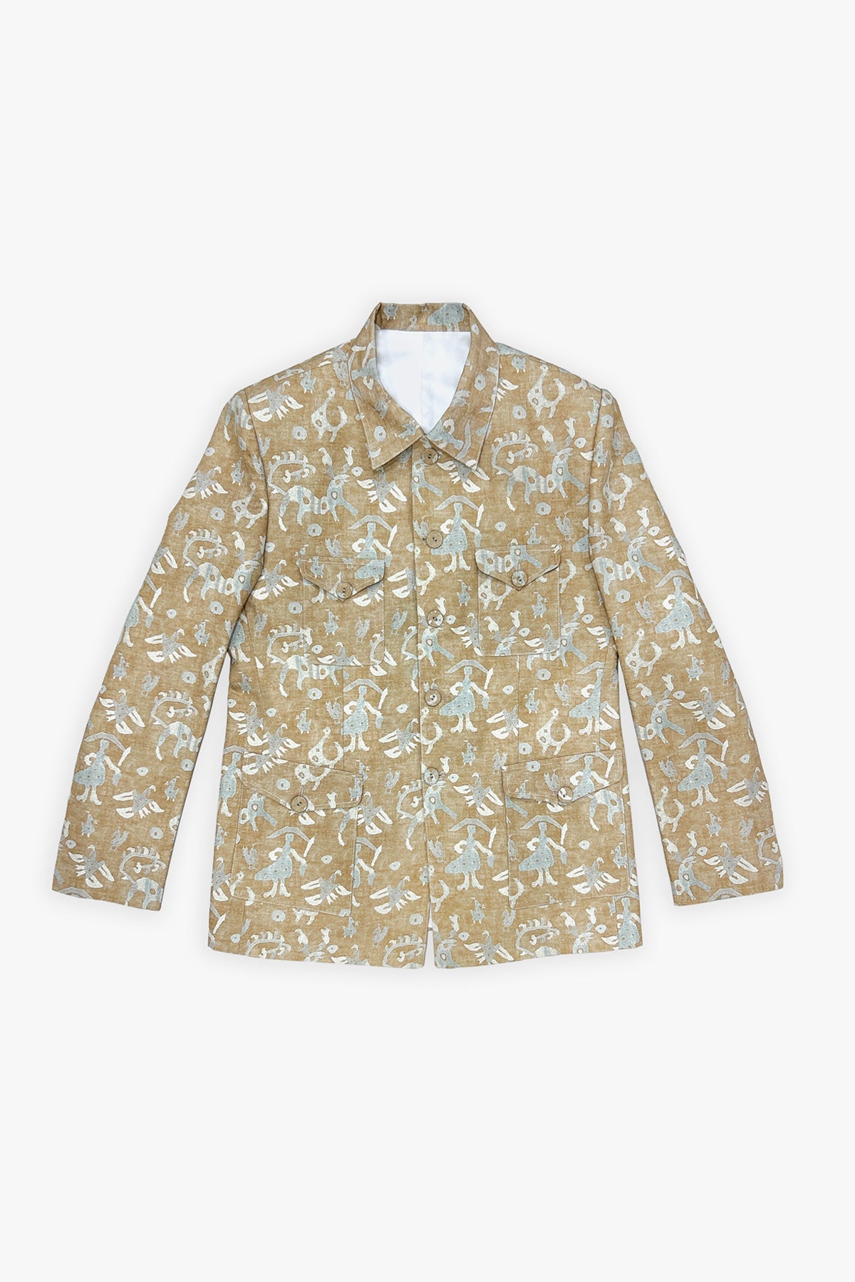 Aspen - Men's hemp printed jacket image 1