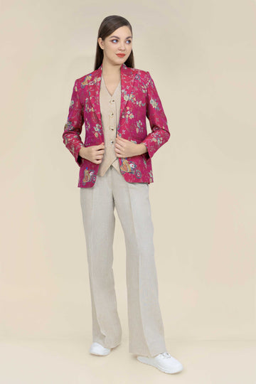 Lark - Woman raw silk blazer