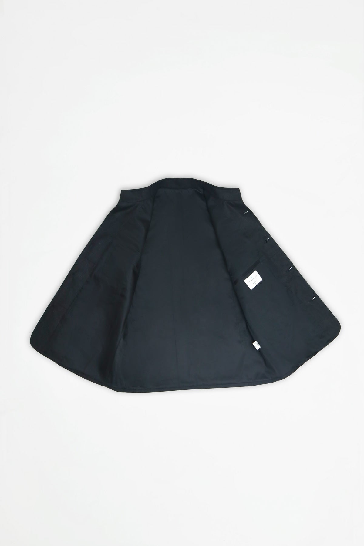 Black cape on a white background