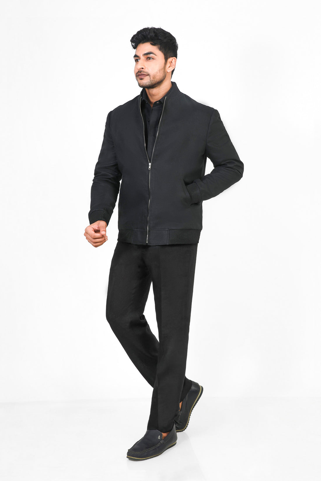 Blacke jacket on a white background