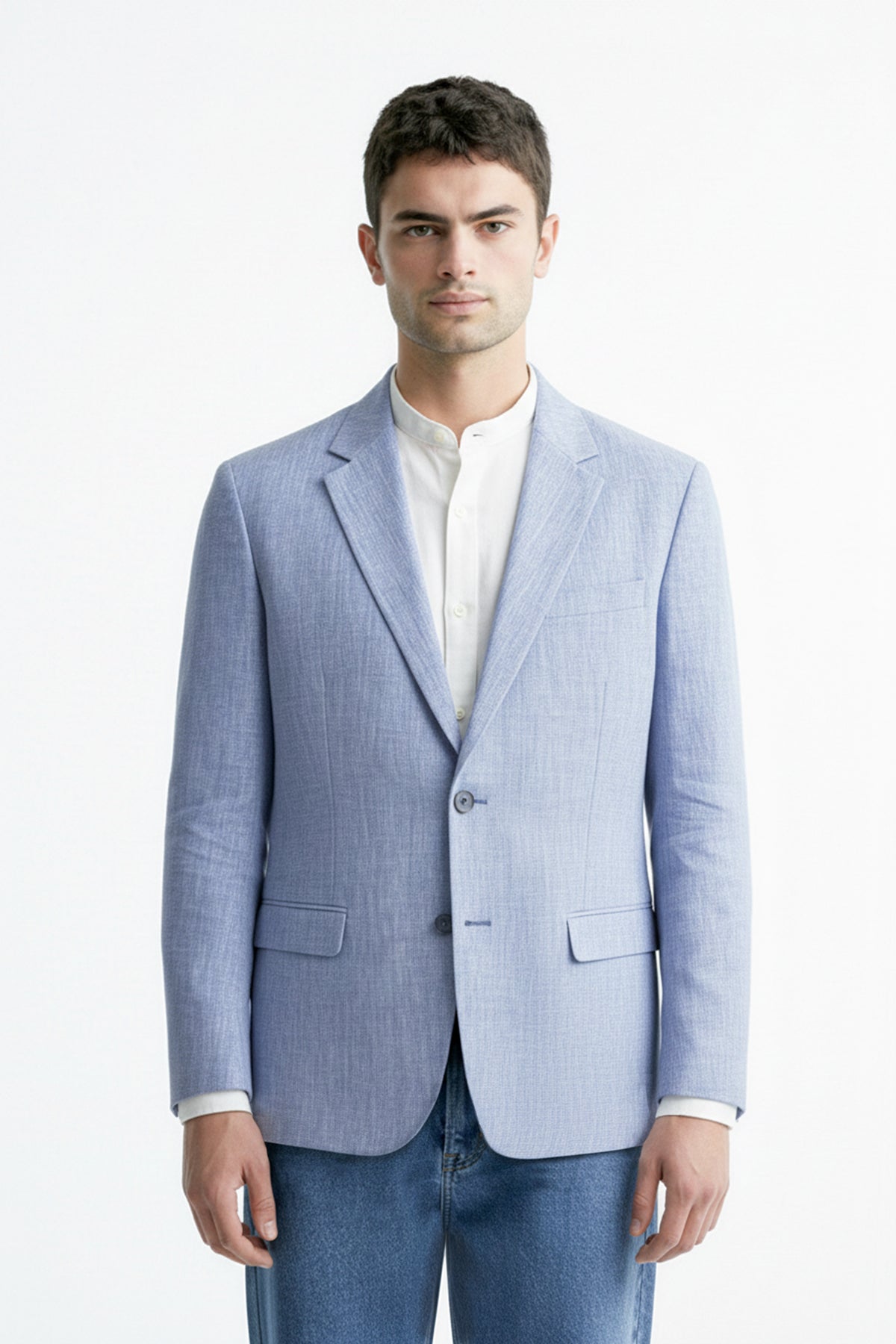 Aerial - Men's Denim Linen Blazer thumbnail 3