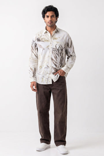 Neel-Cotton Eco-printed Shirt adamleaves