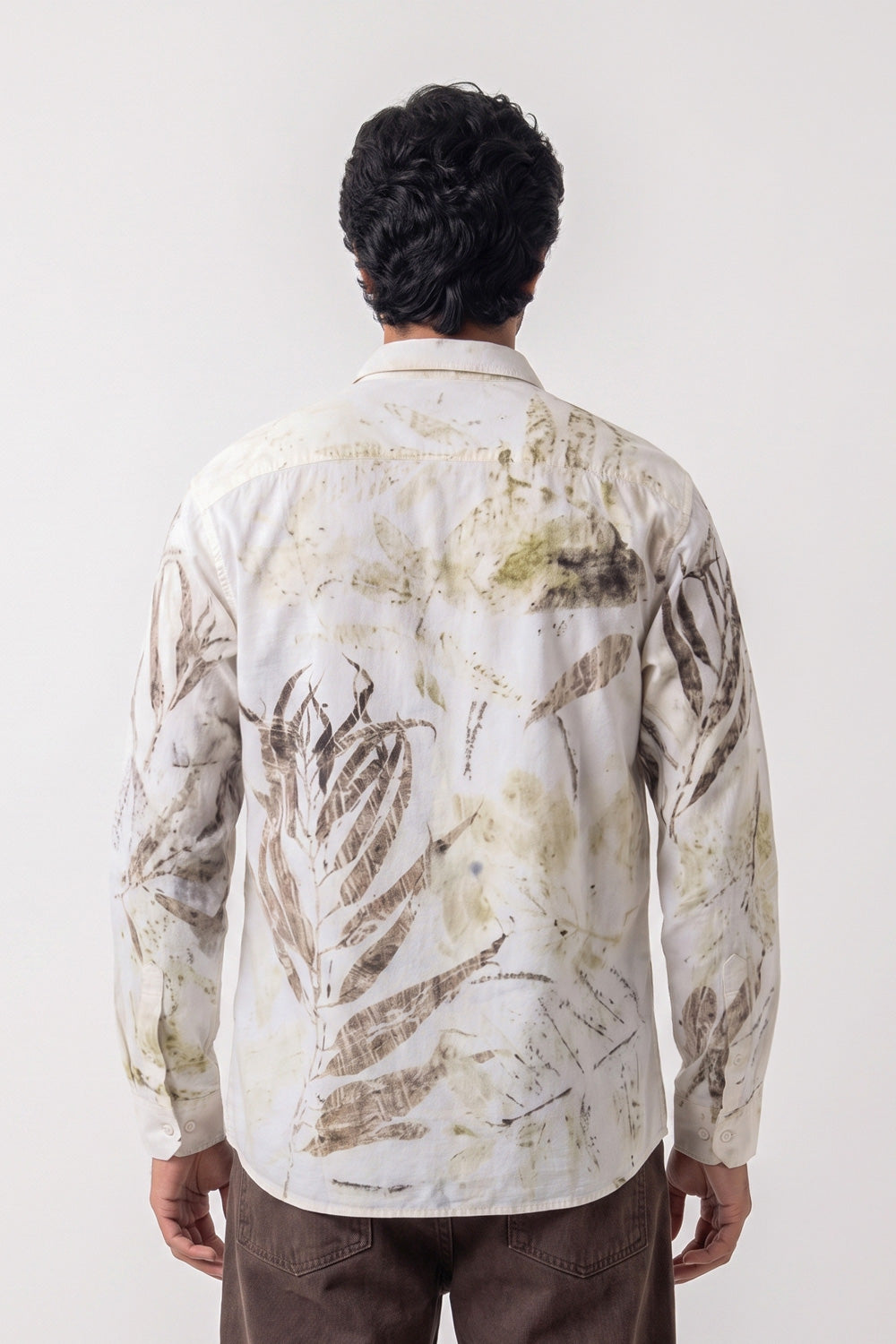 Neel-Cotton Eco-printed Shirt adamleaves