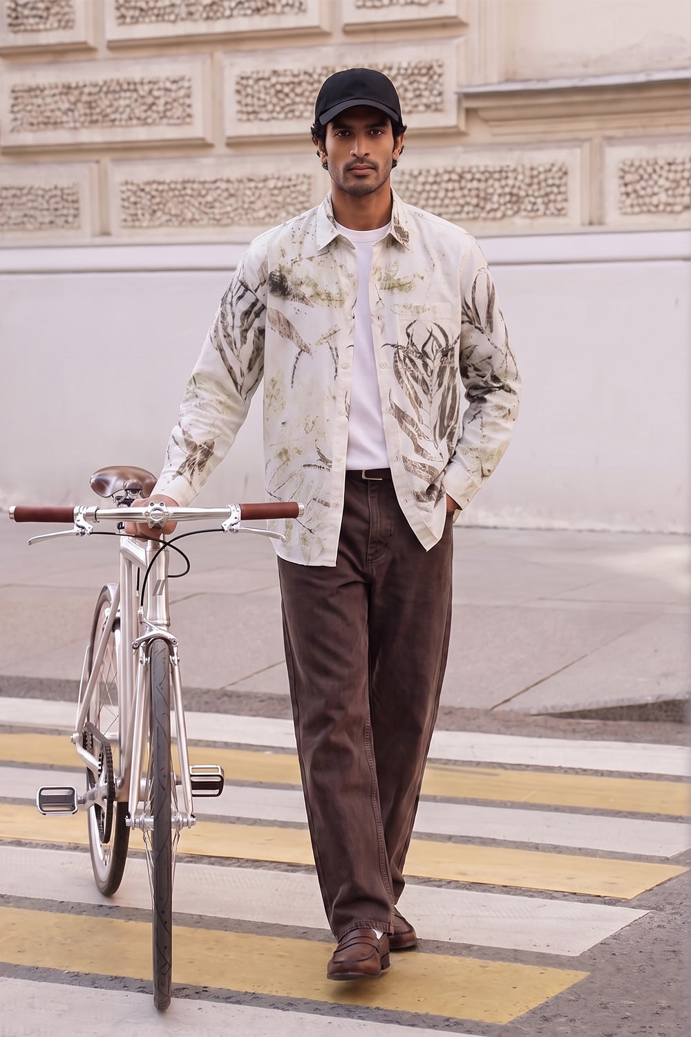 Neel-Cotton Eco-printed Shirt adamleaves