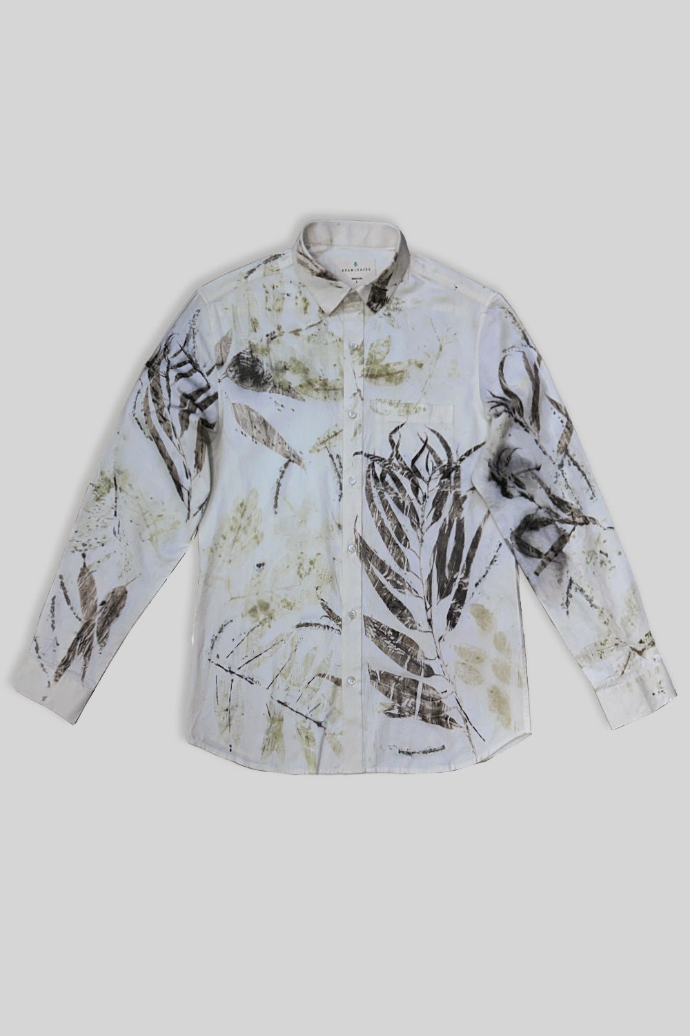 Neel-Cotton Eco-printed Shirt adamleaves