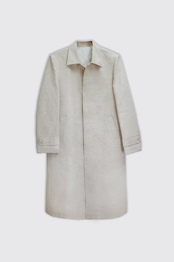 Oryn - Men's Linen Trench Coat adamleaves