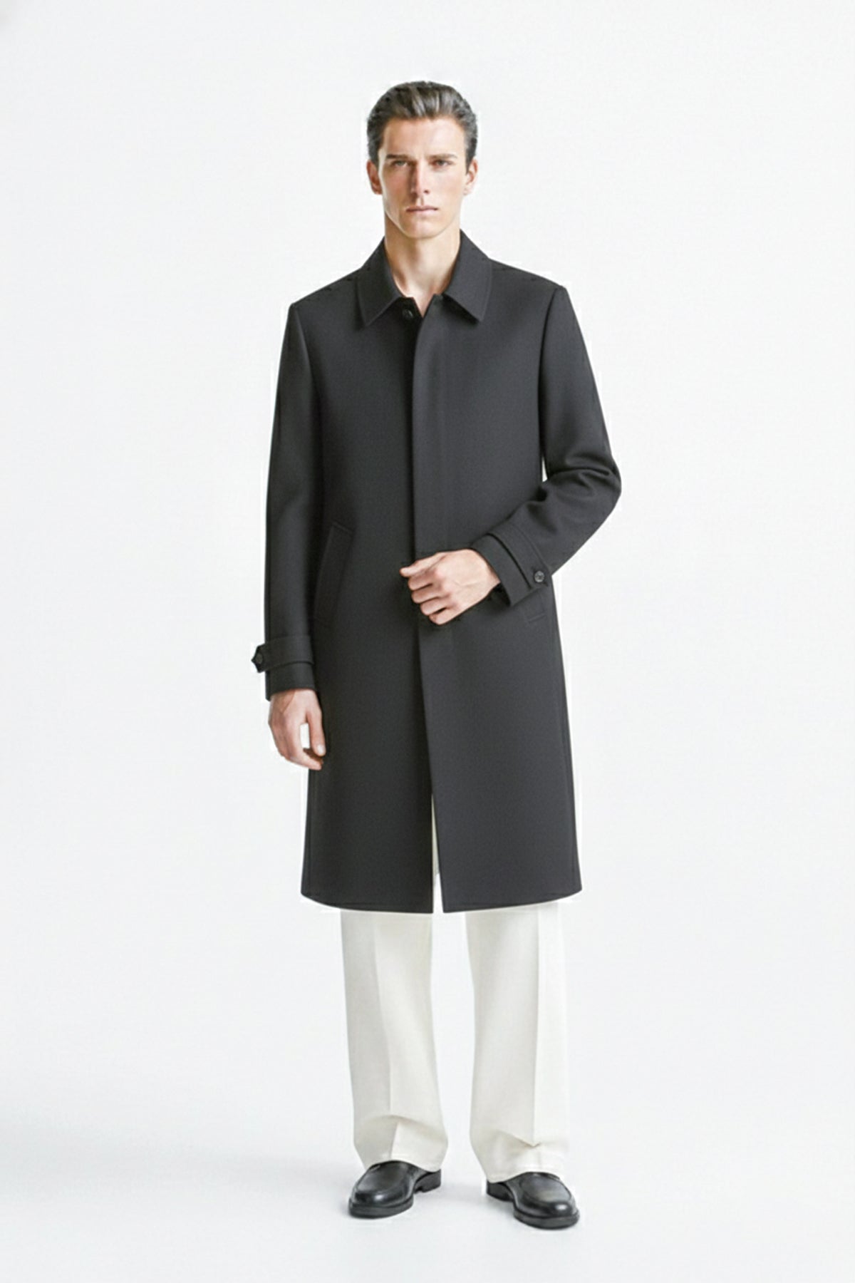 Oryn - Men's Linen Trench Coat adamleaves