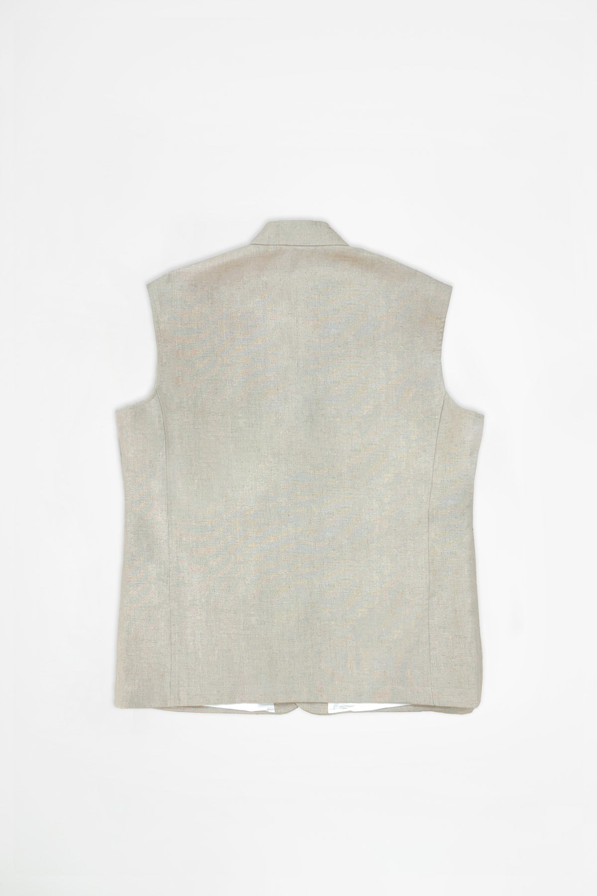 Beige vest on a white background