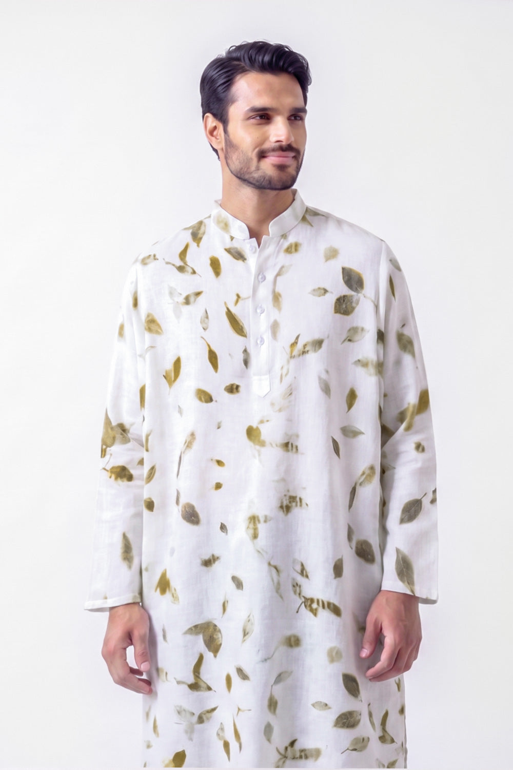 Tridal Hemp Eco-Printed Kurta adamleaves