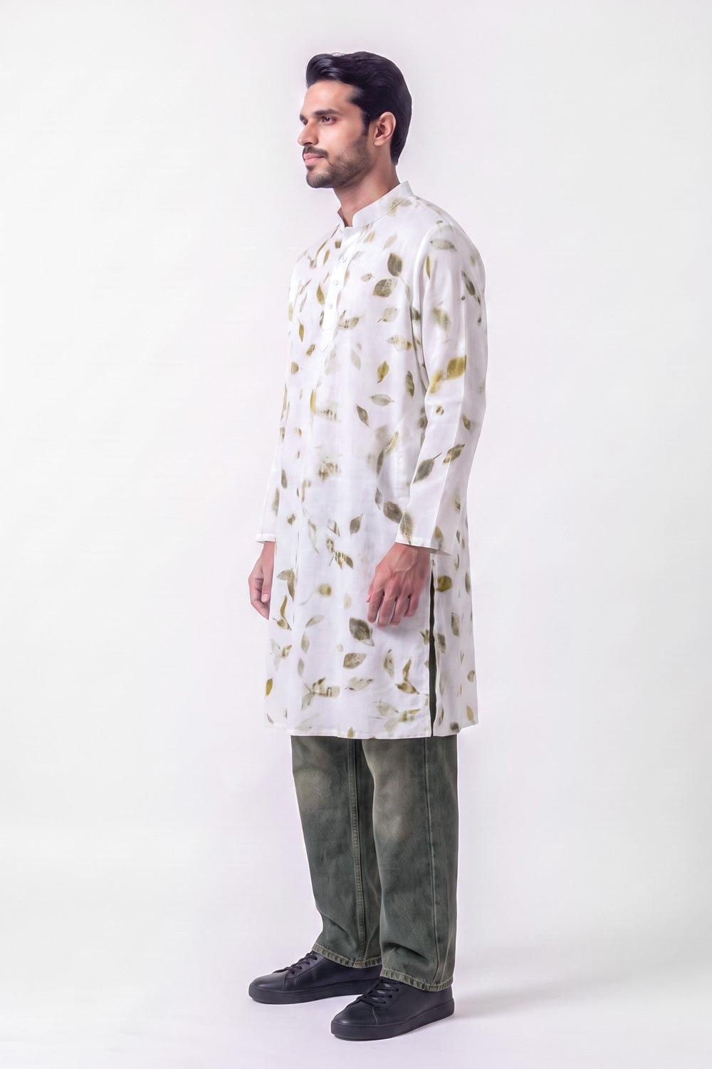 Tridal Hemp Eco-Printed Kurta adamleaves