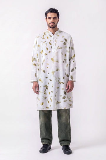 Tridal Hemp Eco-Printed Kurta adamleaves