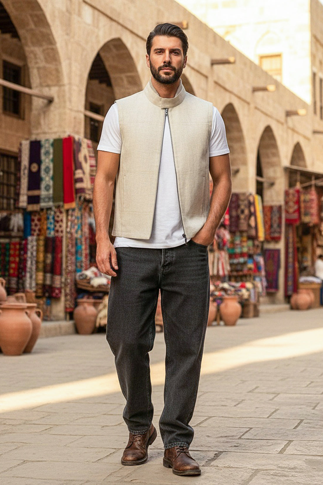 Vesper- Men's Linen Vest