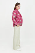 Printed women silk sustainable blazer