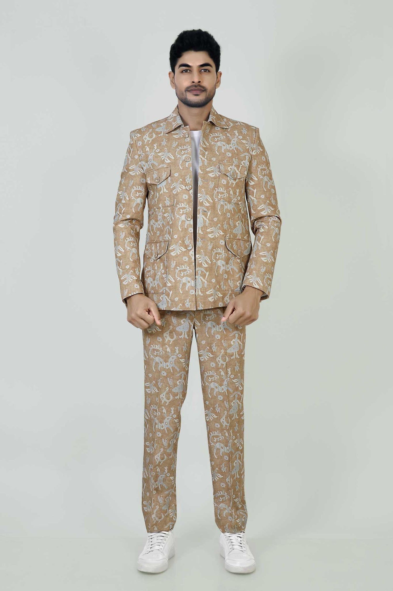 Aspen - Men hemp printed jacket