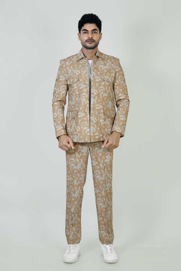 Aspen - Men hemp printed jacket