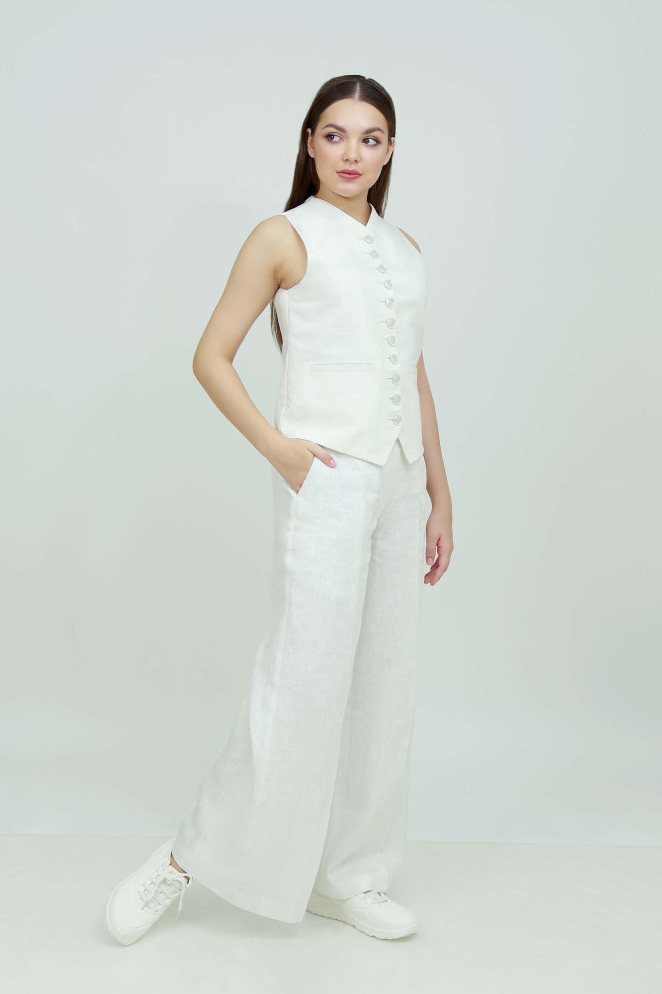 Gian - Woman linen vest