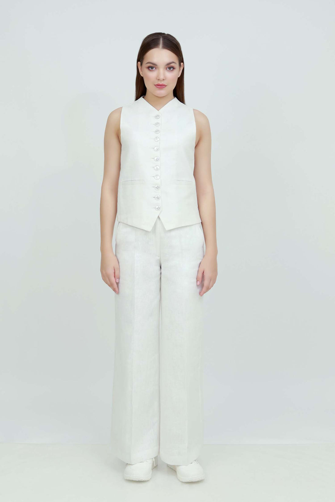 Gian - Woman linen vest