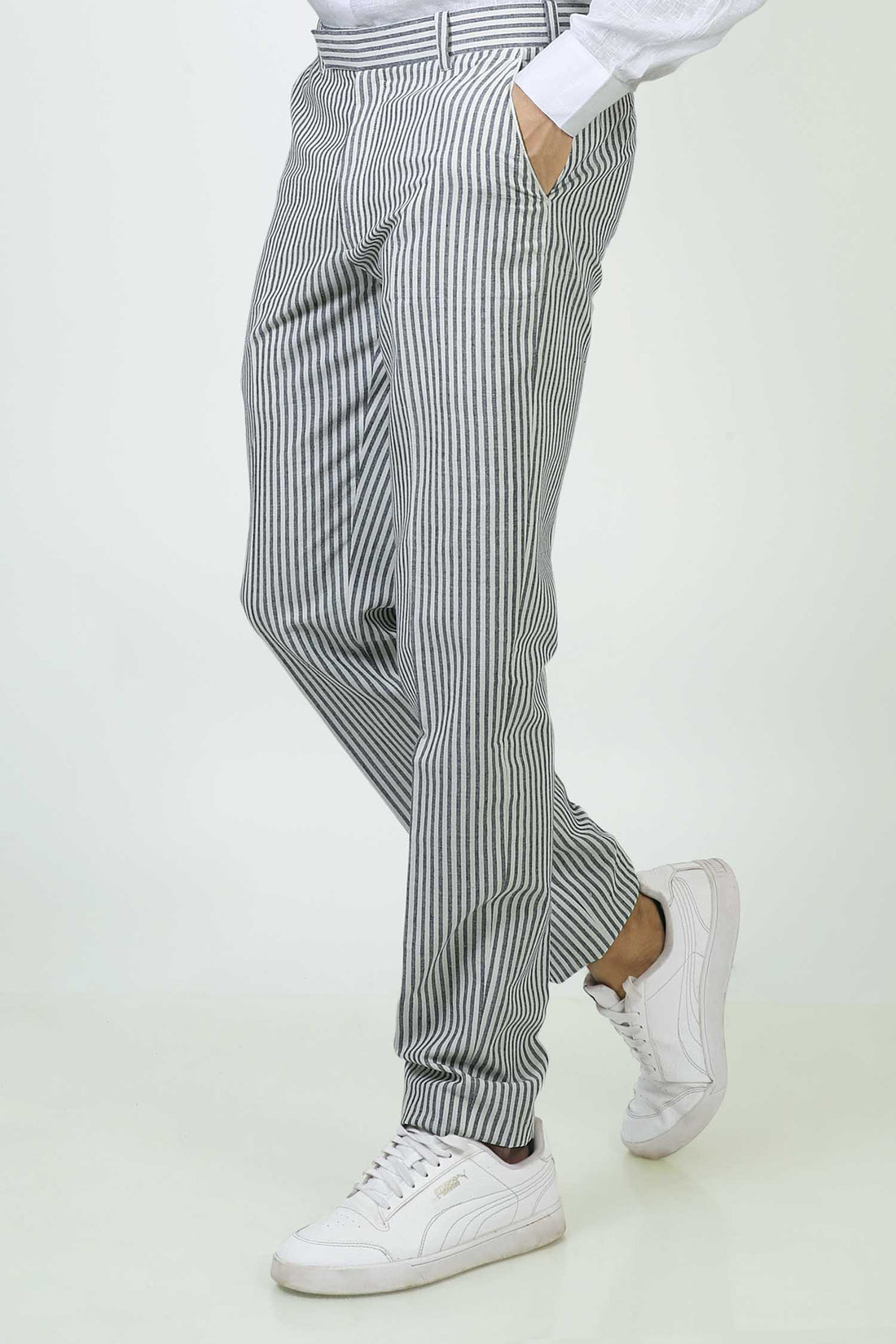 Zebra - Mens Linen 40 Lea trousers